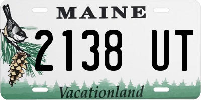 ME license plate 2138UT