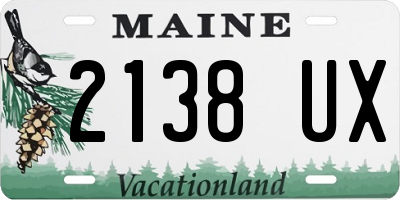 ME license plate 2138UX