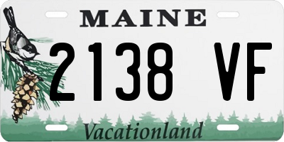 ME license plate 2138VF