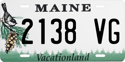 ME license plate 2138VG