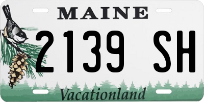 ME license plate 2139SH