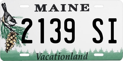 ME license plate 2139SI