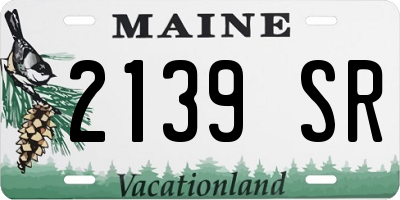 ME license plate 2139SR