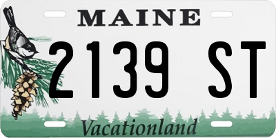 ME license plate 2139ST