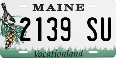 ME license plate 2139SU