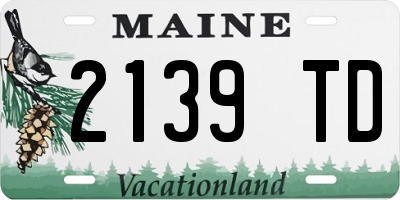 ME license plate 2139TD