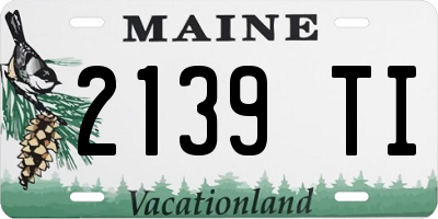 ME license plate 2139TI