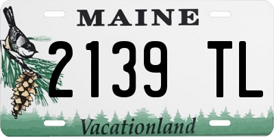 ME license plate 2139TL
