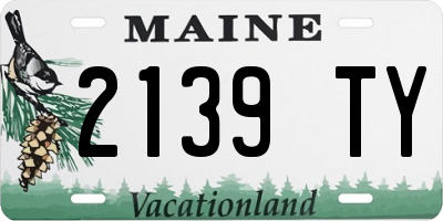 ME license plate 2139TY