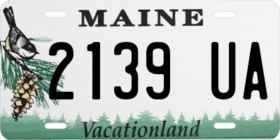 ME license plate 2139UA