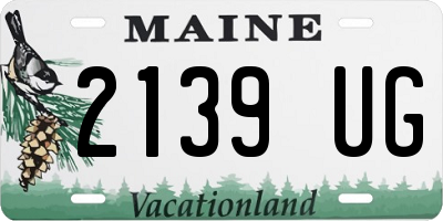ME license plate 2139UG