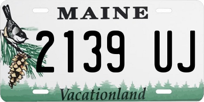ME license plate 2139UJ
