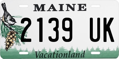 ME license plate 2139UK