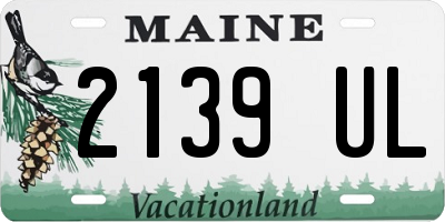 ME license plate 2139UL