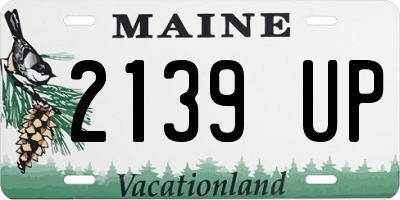 ME license plate 2139UP