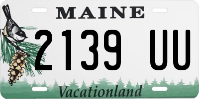 ME license plate 2139UU