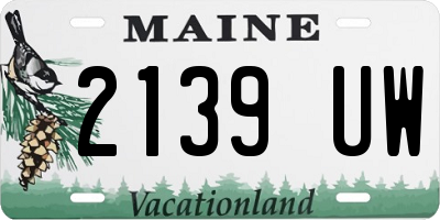 ME license plate 2139UW