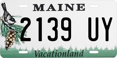 ME license plate 2139UY