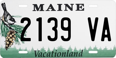 ME license plate 2139VA