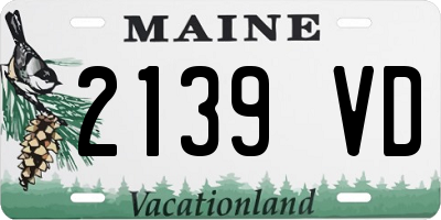 ME license plate 2139VD