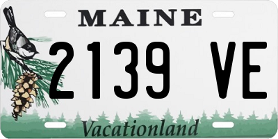 ME license plate 2139VE