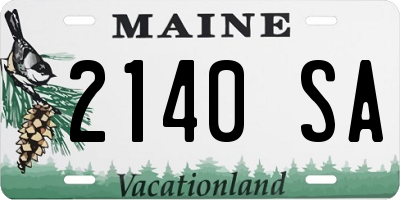 ME license plate 2140SA