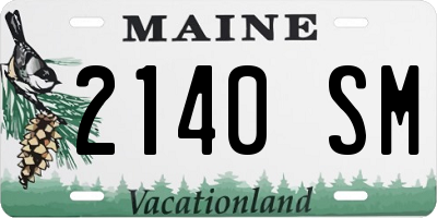 ME license plate 2140SM