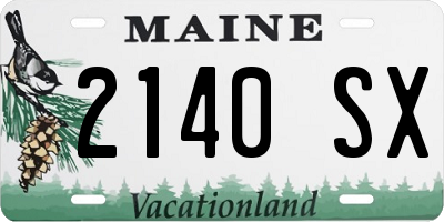 ME license plate 2140SX