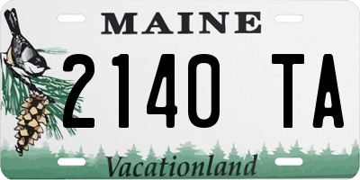 ME license plate 2140TA