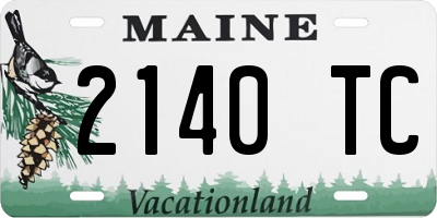 ME license plate 2140TC