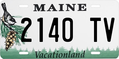 ME license plate 2140TV