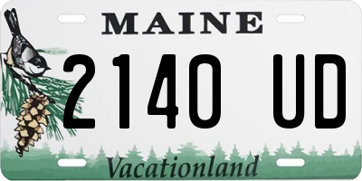 ME license plate 2140UD