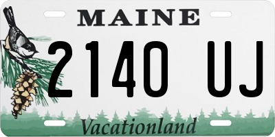 ME license plate 2140UJ