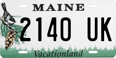 ME license plate 2140UK