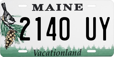 ME license plate 2140UY