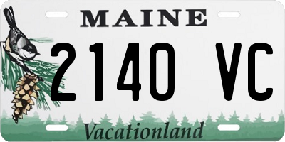 ME license plate 2140VC