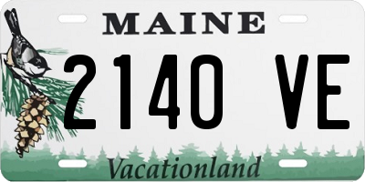 ME license plate 2140VE