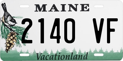 ME license plate 2140VF