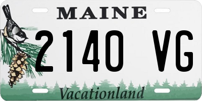 ME license plate 2140VG