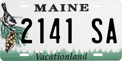 ME license plate 2141SA
