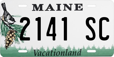 ME license plate 2141SC