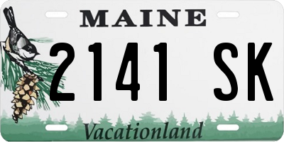 ME license plate 2141SK