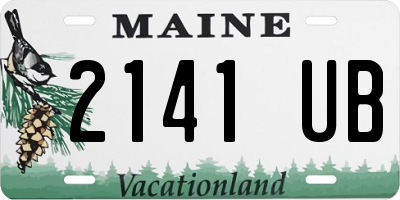 ME license plate 2141UB