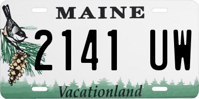 ME license plate 2141UW