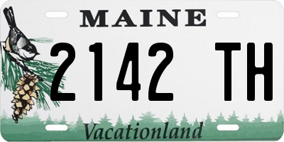 ME license plate 2142TH