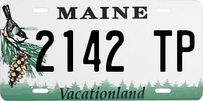 ME license plate 2142TP