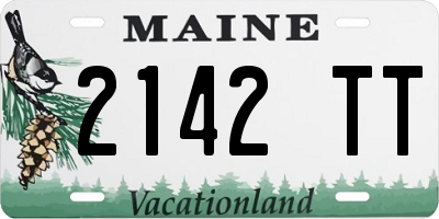 ME license plate 2142TT