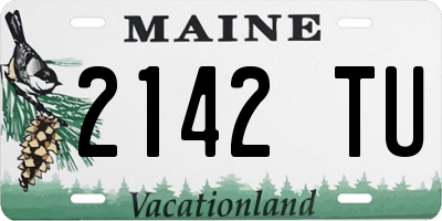 ME license plate 2142TU
