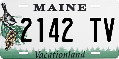 ME license plate 2142TV