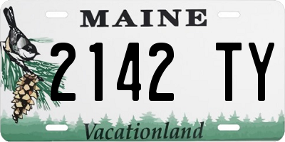 ME license plate 2142TY